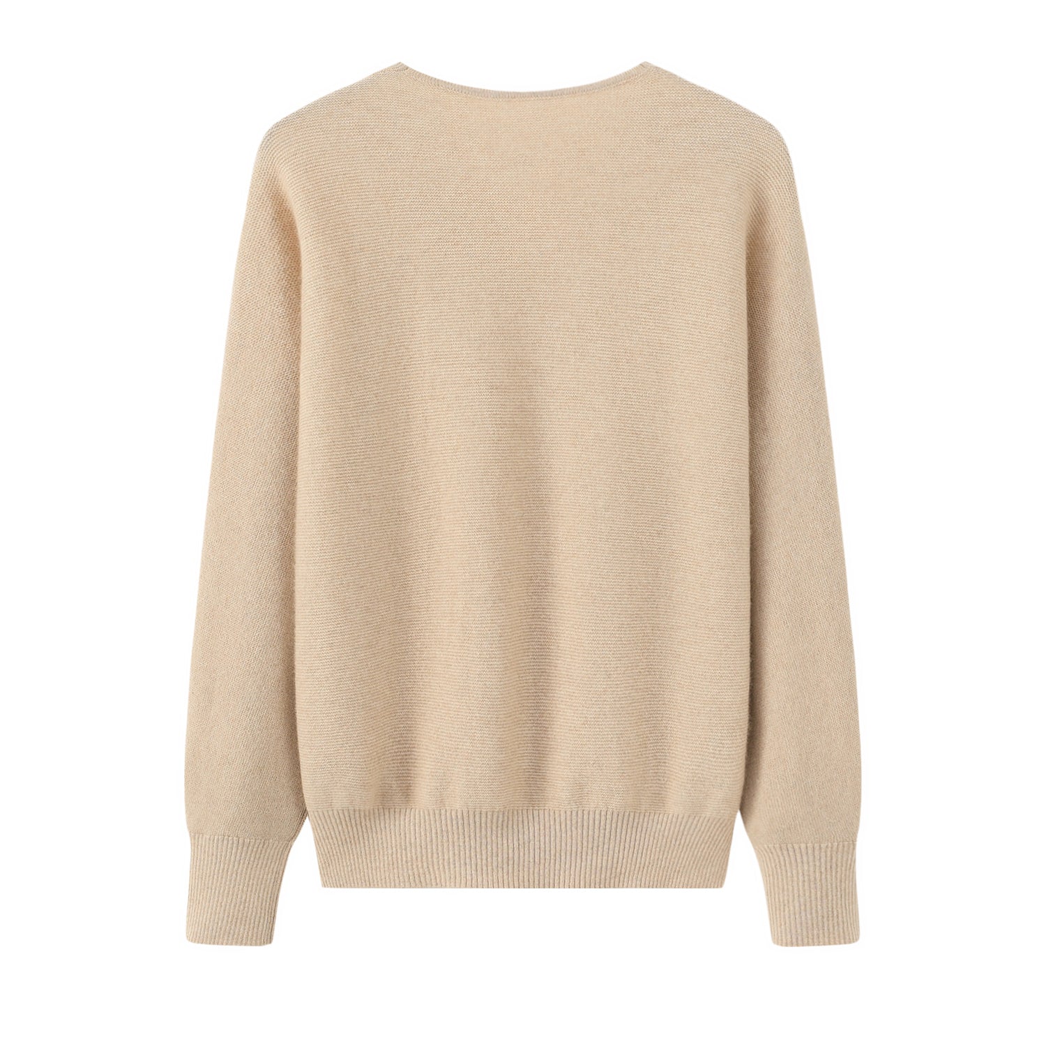 V-Neck Double Stitch Lantern Sleeve Pullover