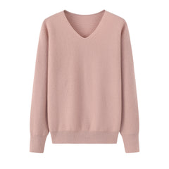 V-Neck Double Stitch Lantern Sleeve Pullover