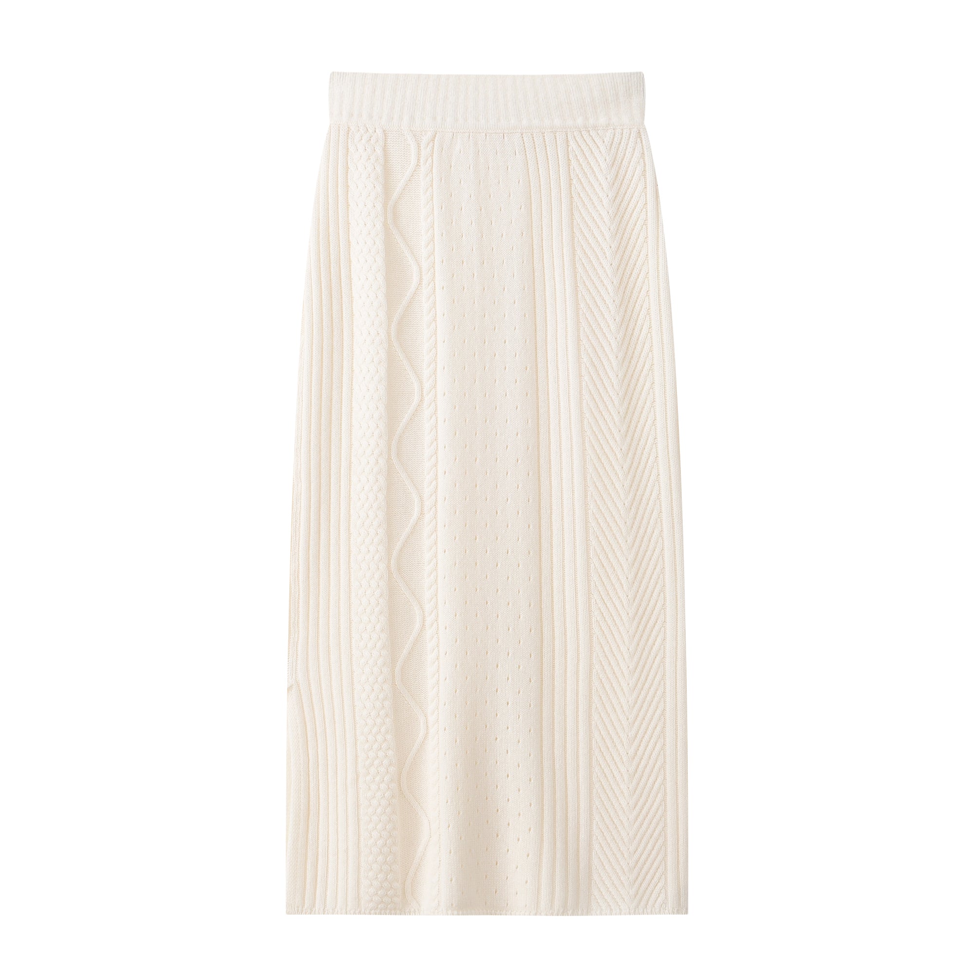 Cashmere Striped Floral Skirt