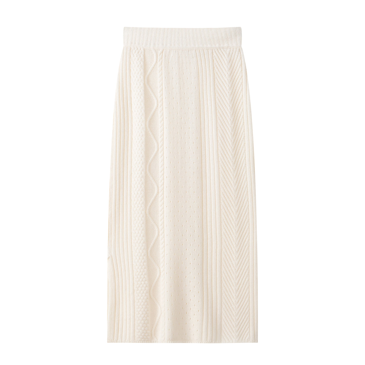 Cashmere Striped Floral Skirt