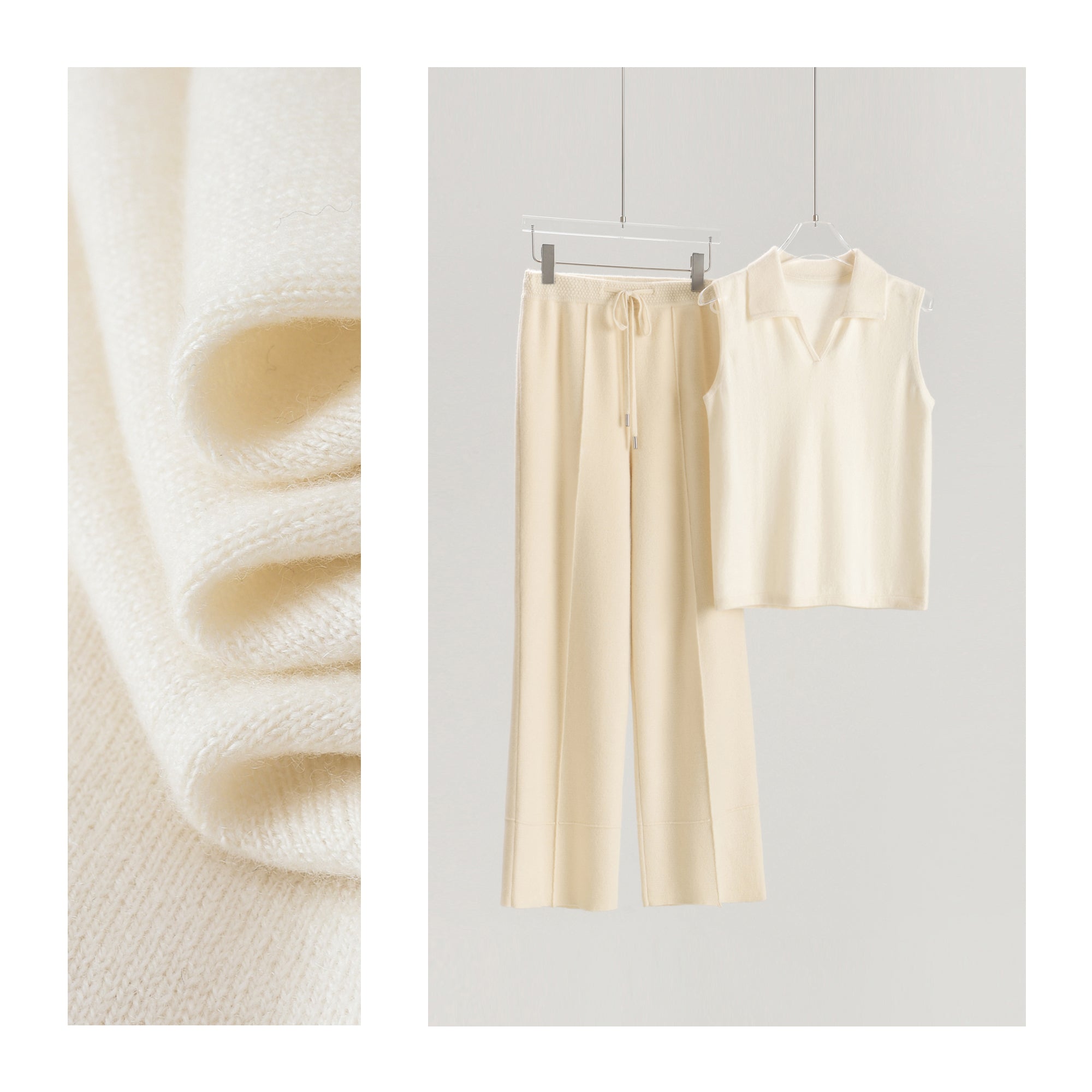 Lapel Waistcoat Straight Pants