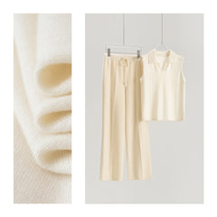 Lapel Waistcoat Straight Pants
