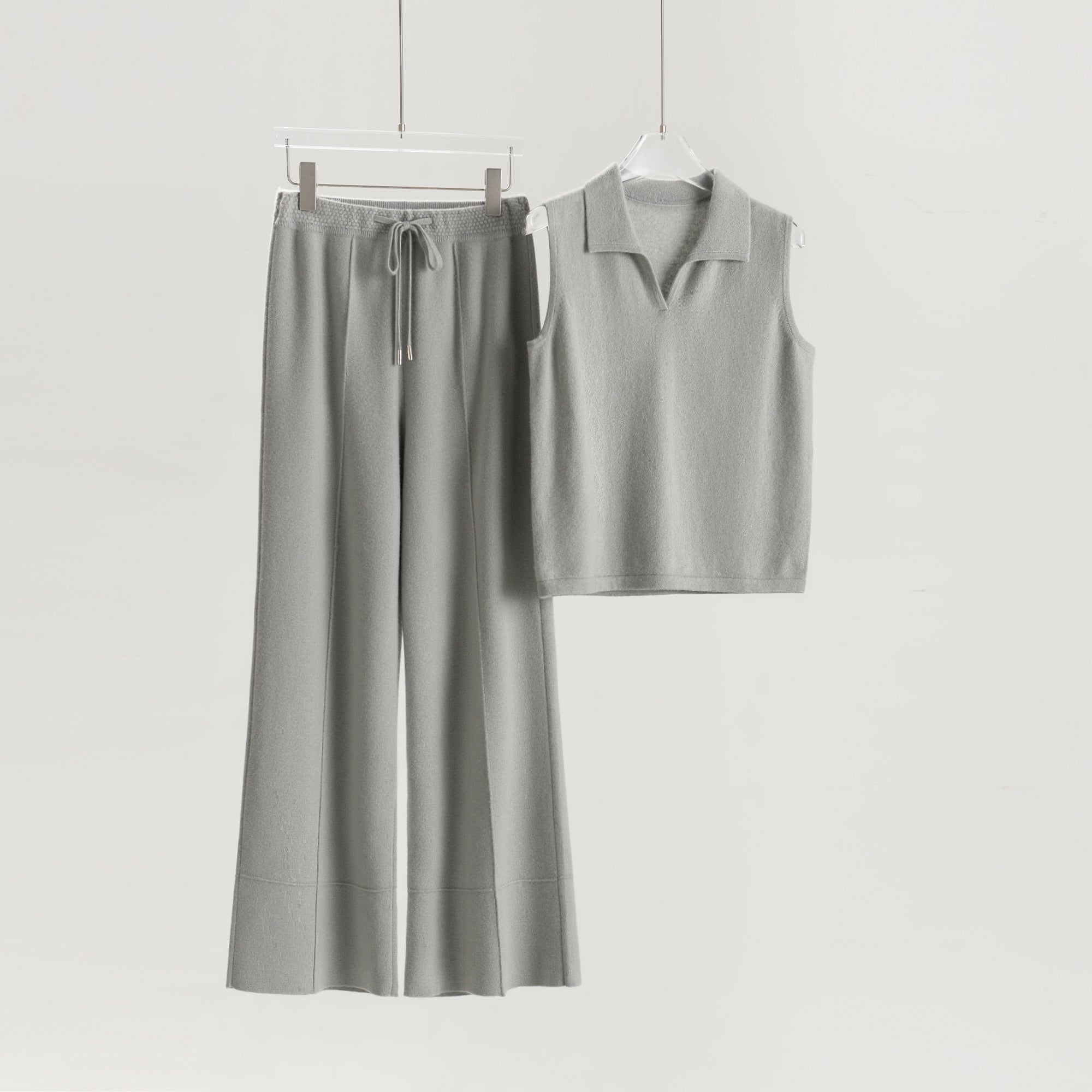 Lapel Waistcoat Straight Pants