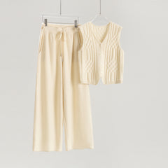 V-neck Floral Vest Banana Pants