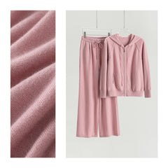 Hooded Zip-Up Cardigan Loose Pants