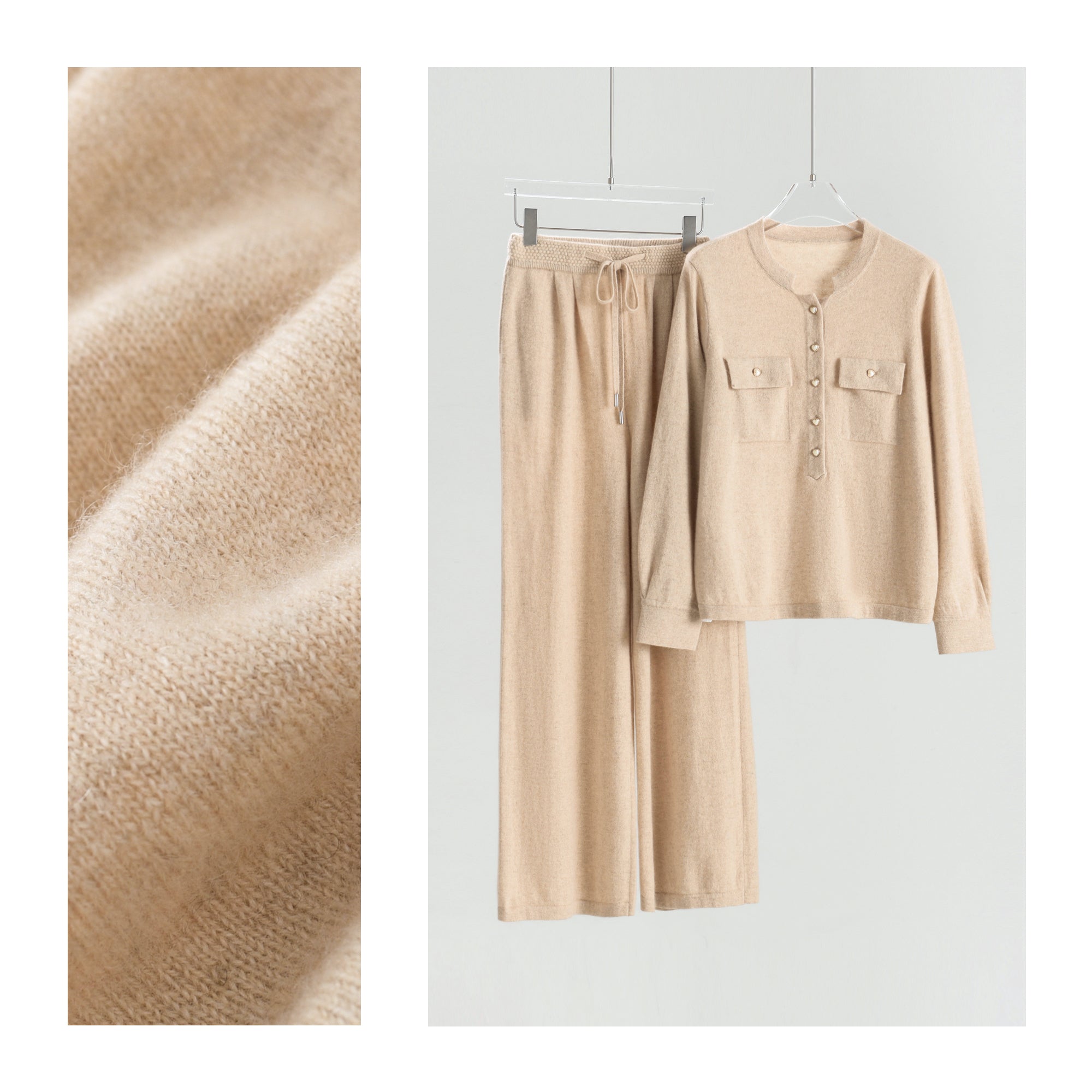 Crew Neck Sweater Loose Pants