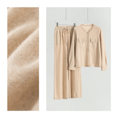 Crew Neck Sweater Loose Pants