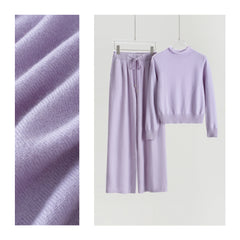 Self-neck Mesh Pullover Straight-leg Pants