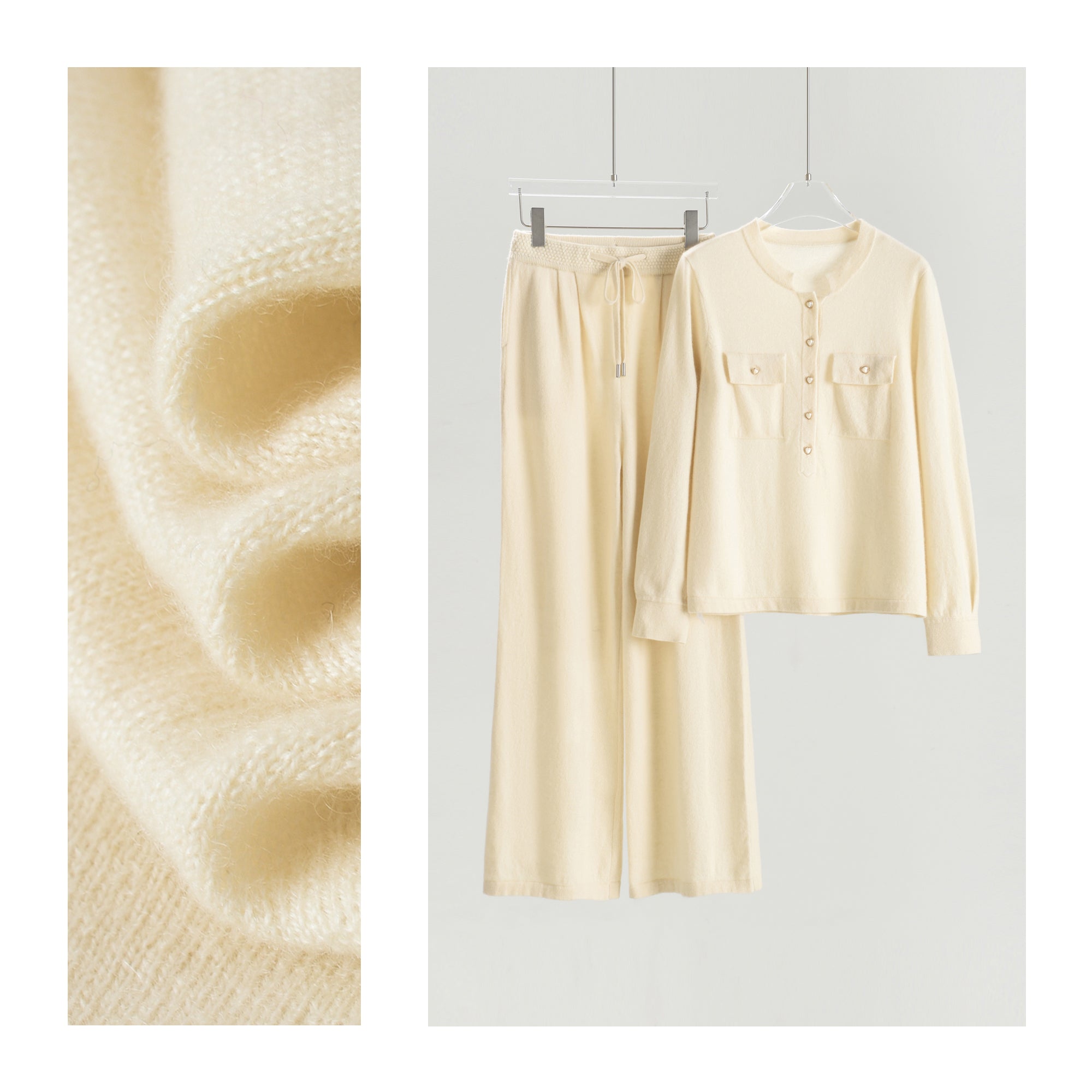 Crew Neck Sweater Loose Pants