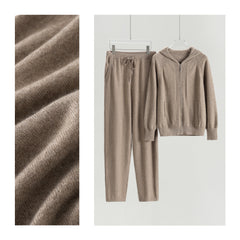 Hooded Zip-Up Cardigan and Pants