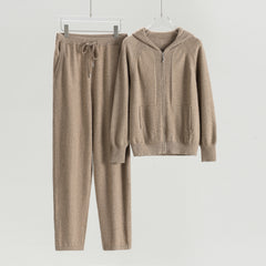 Hooded Zip-Up Cardigan and Pants