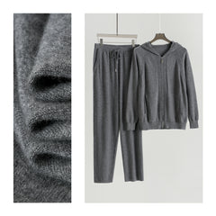 Hooded Zip-Up Cardigan and Pants