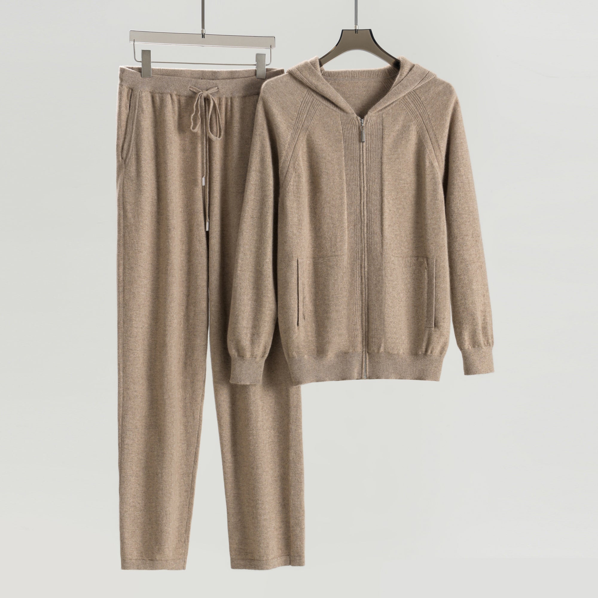 Hooded Zip-Up Cardigan and Pants