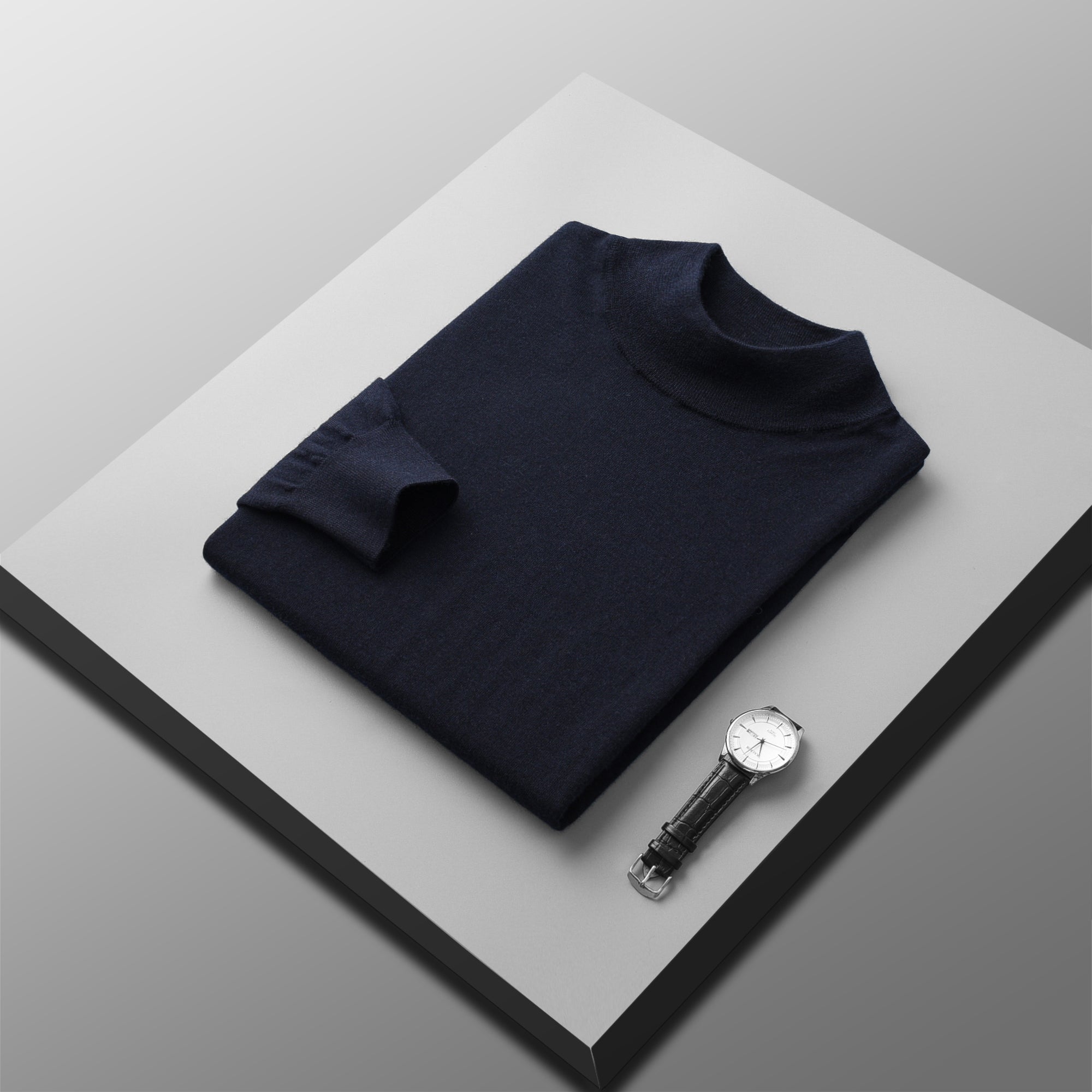 Worsted Half Turtleneck Pullover