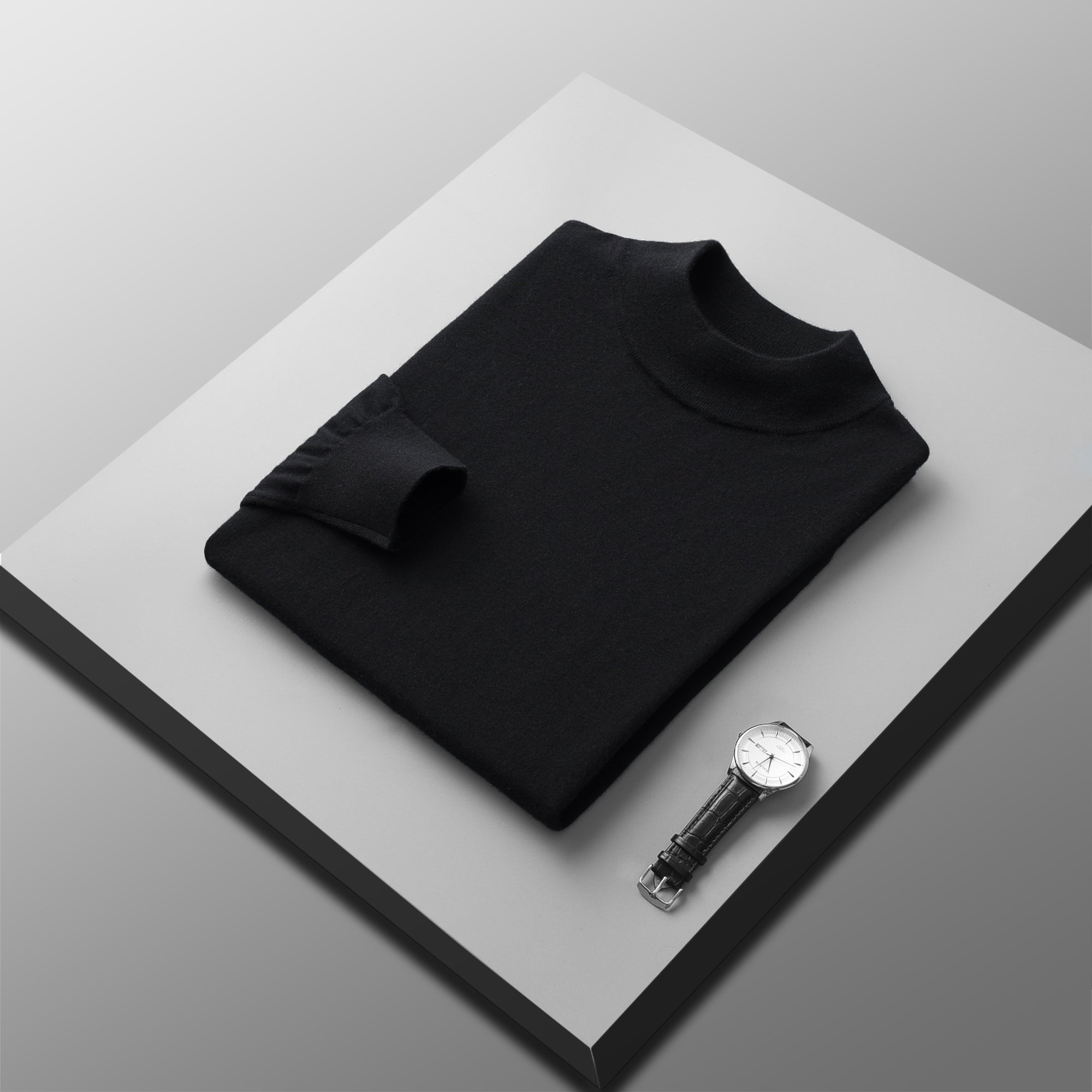 Worsted Half Turtleneck Pullover