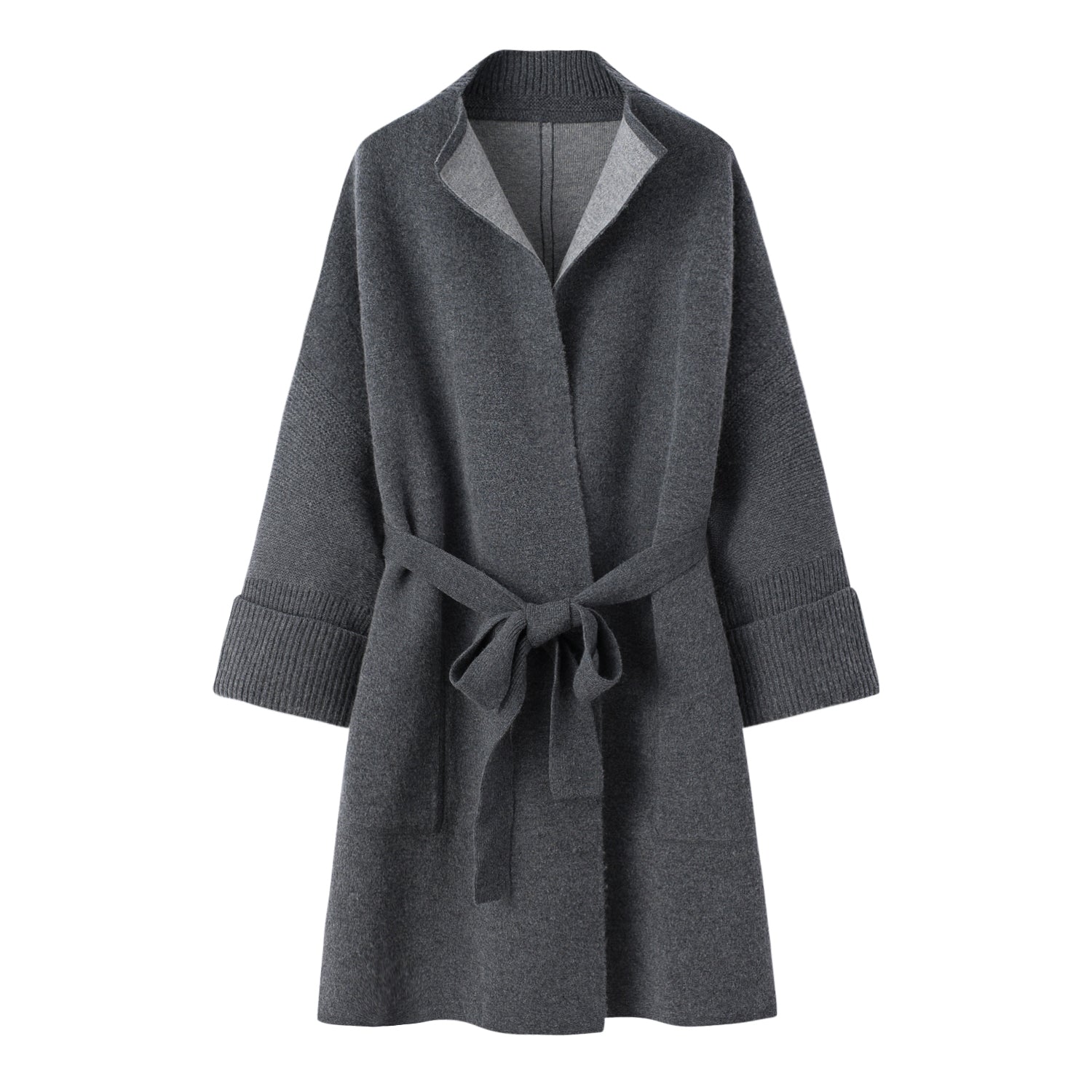 Stand Collar Double Handle Coat