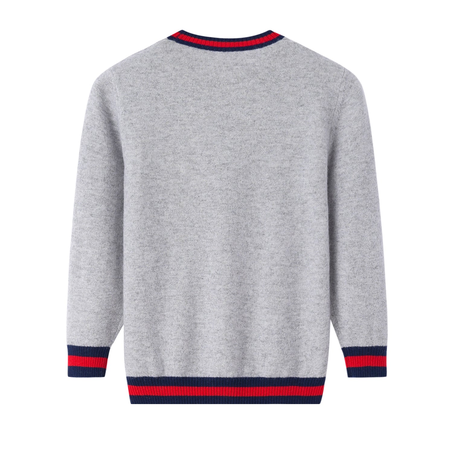 Children Jacquard Round Neck Musical Note Pullover Cashmere Sweater