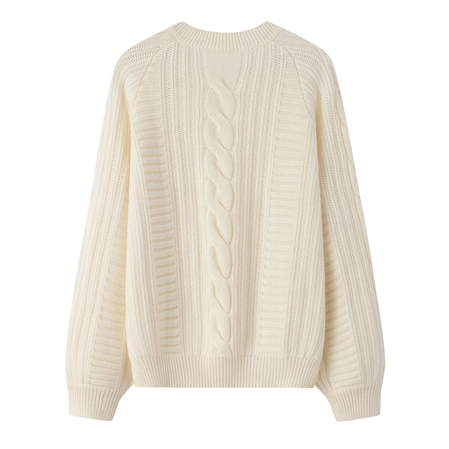 Round Neck Thick Floral Pullover