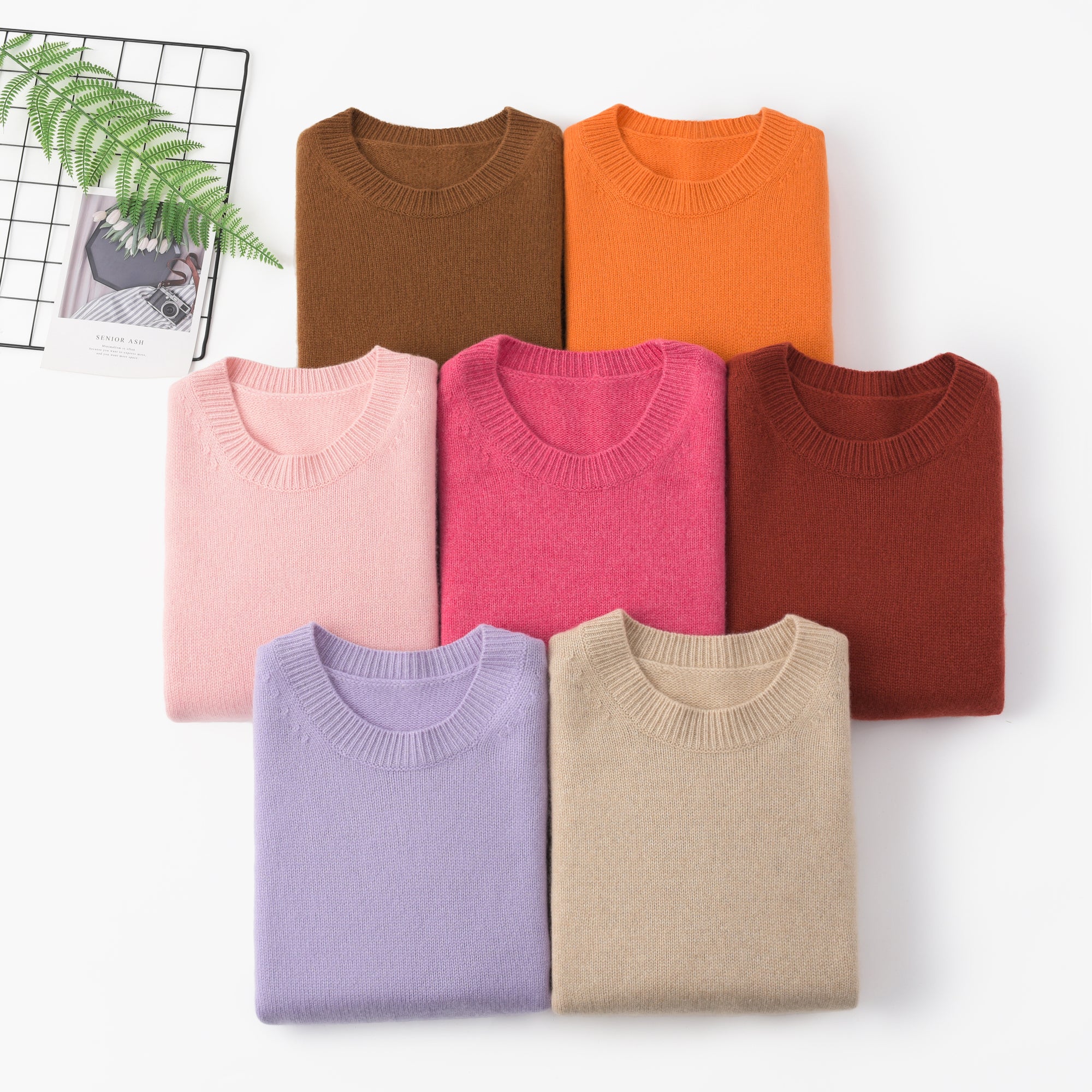 Round Neck Thick Cashmere Sweater