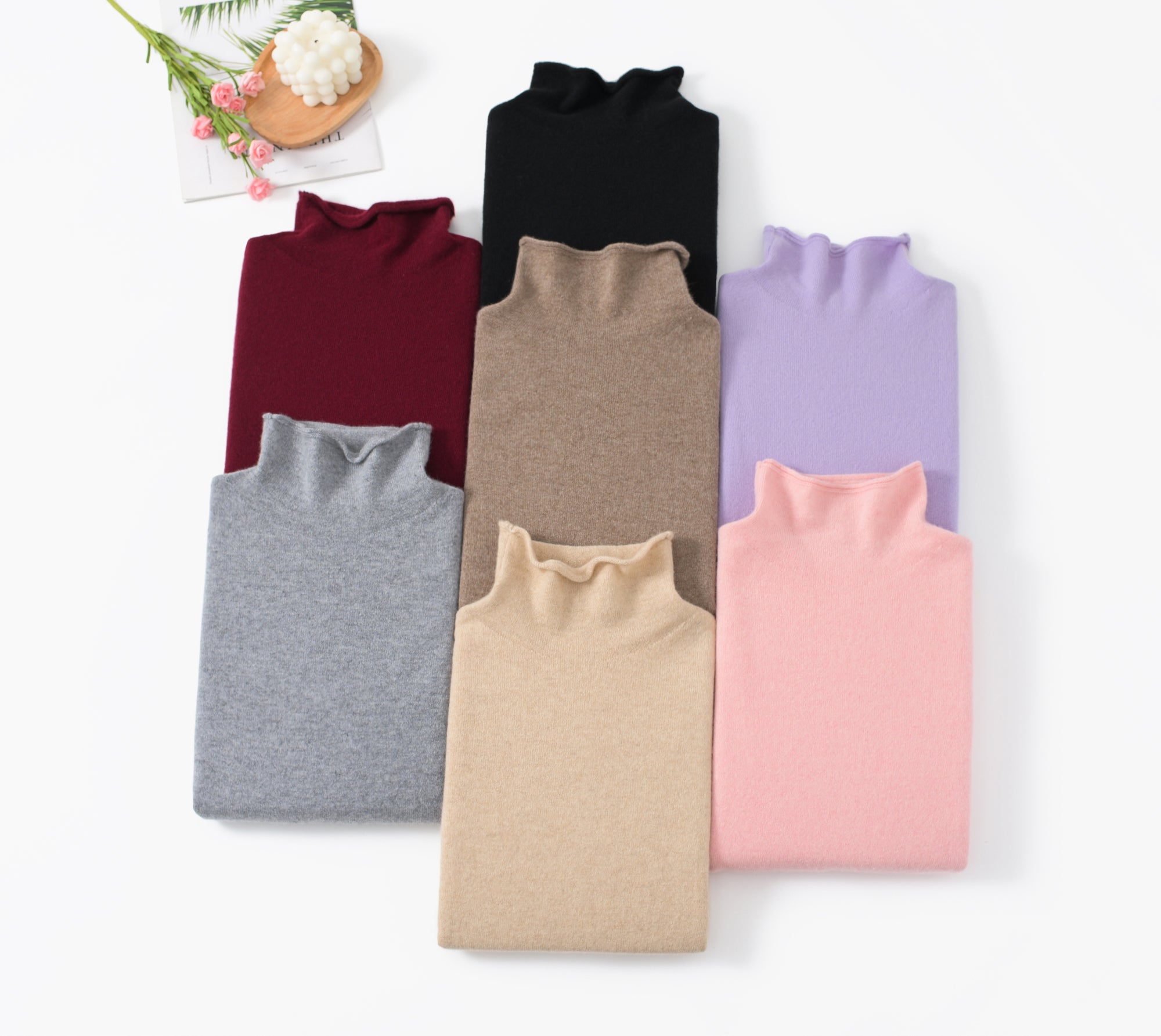 Free Neck Rolled Hem Pullover SQ00501-1模特
