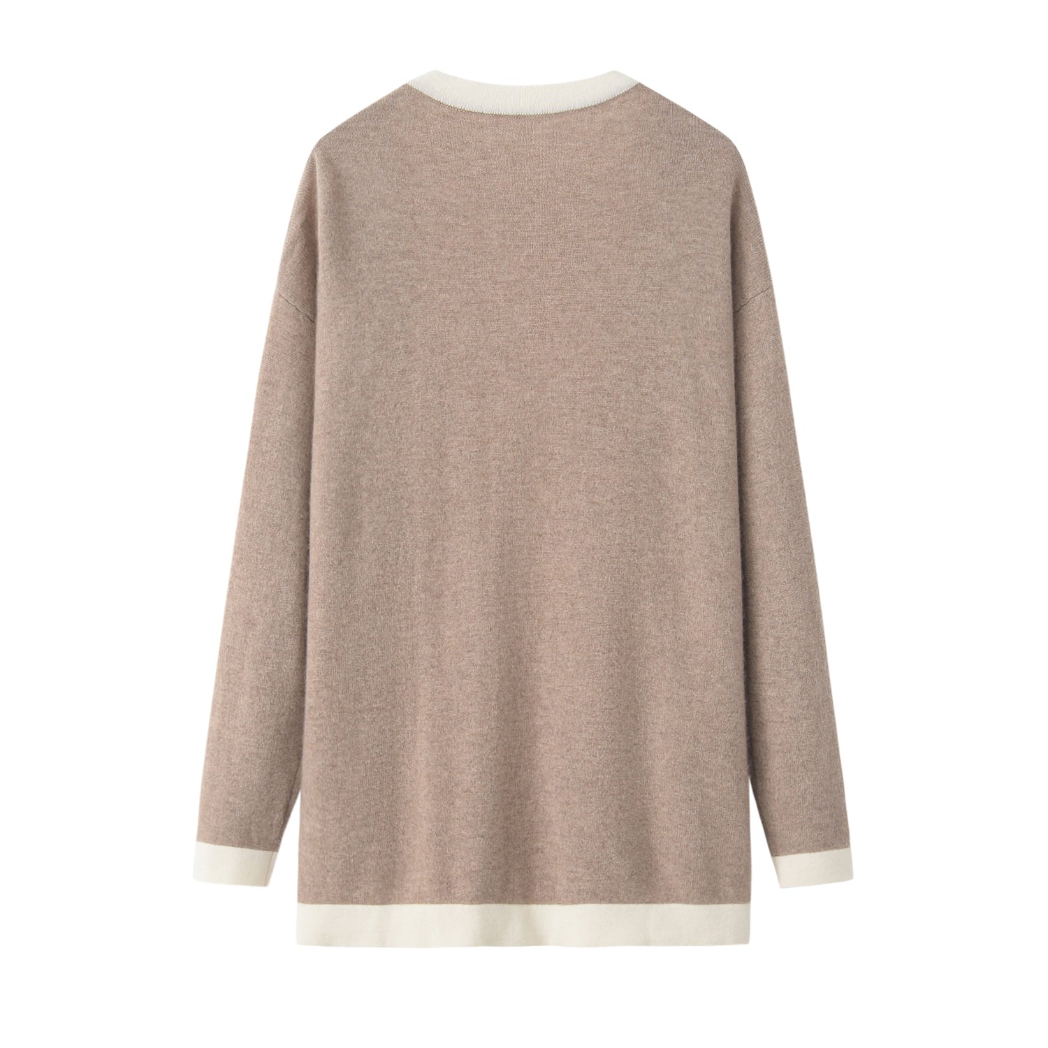 V-neck mid-length women's cardigan