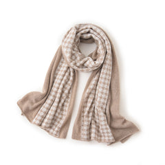 Plaid Cashmere Scarf Shawl