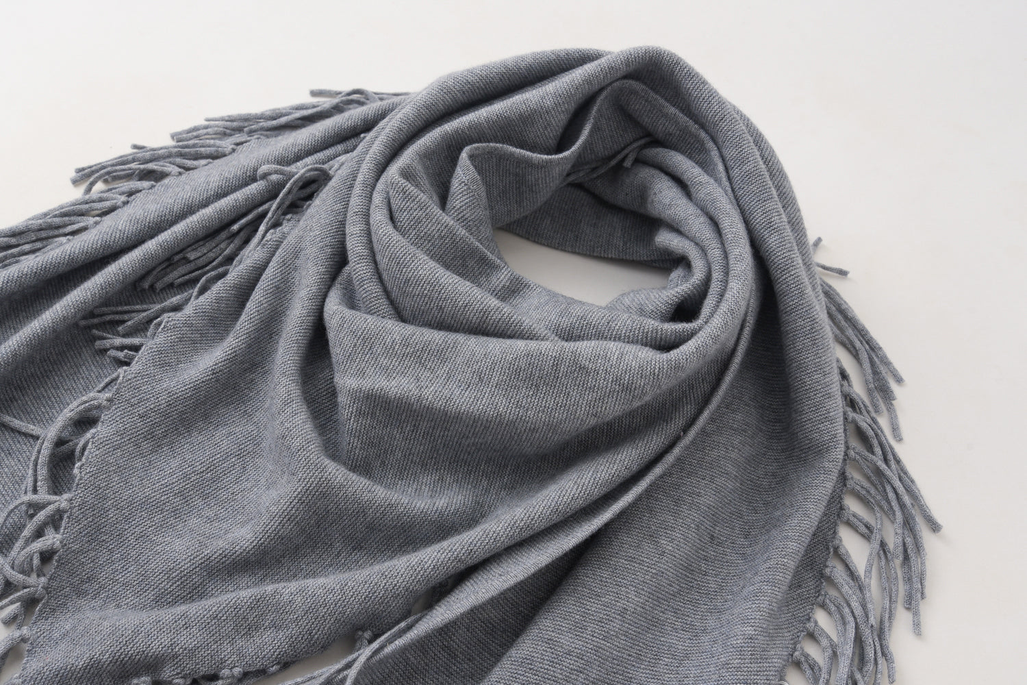 Double Reverse Stitch Tassel Shawl