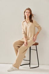 Lapel Thickened Floral Pullover