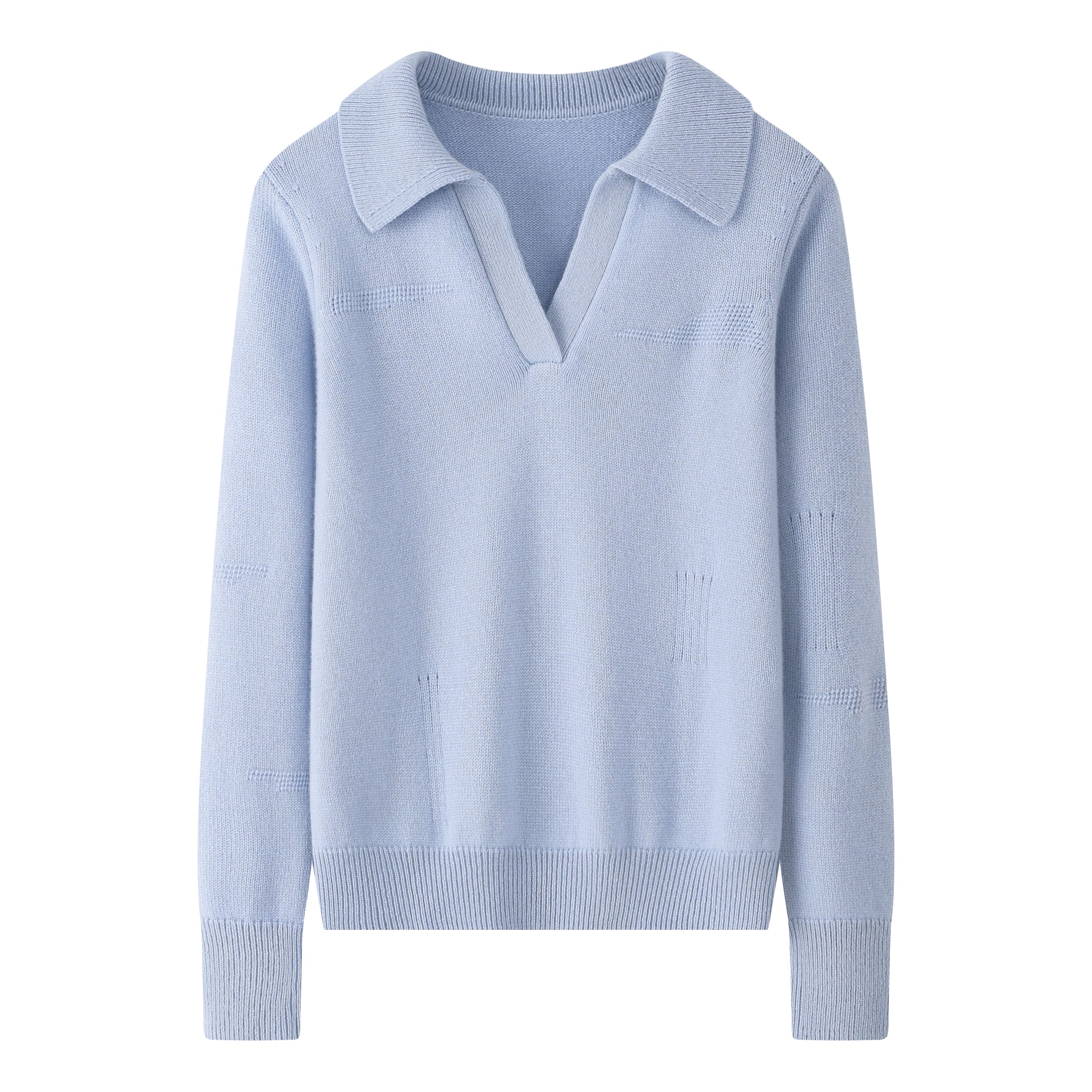 Lapel Thickened Floral Pullover