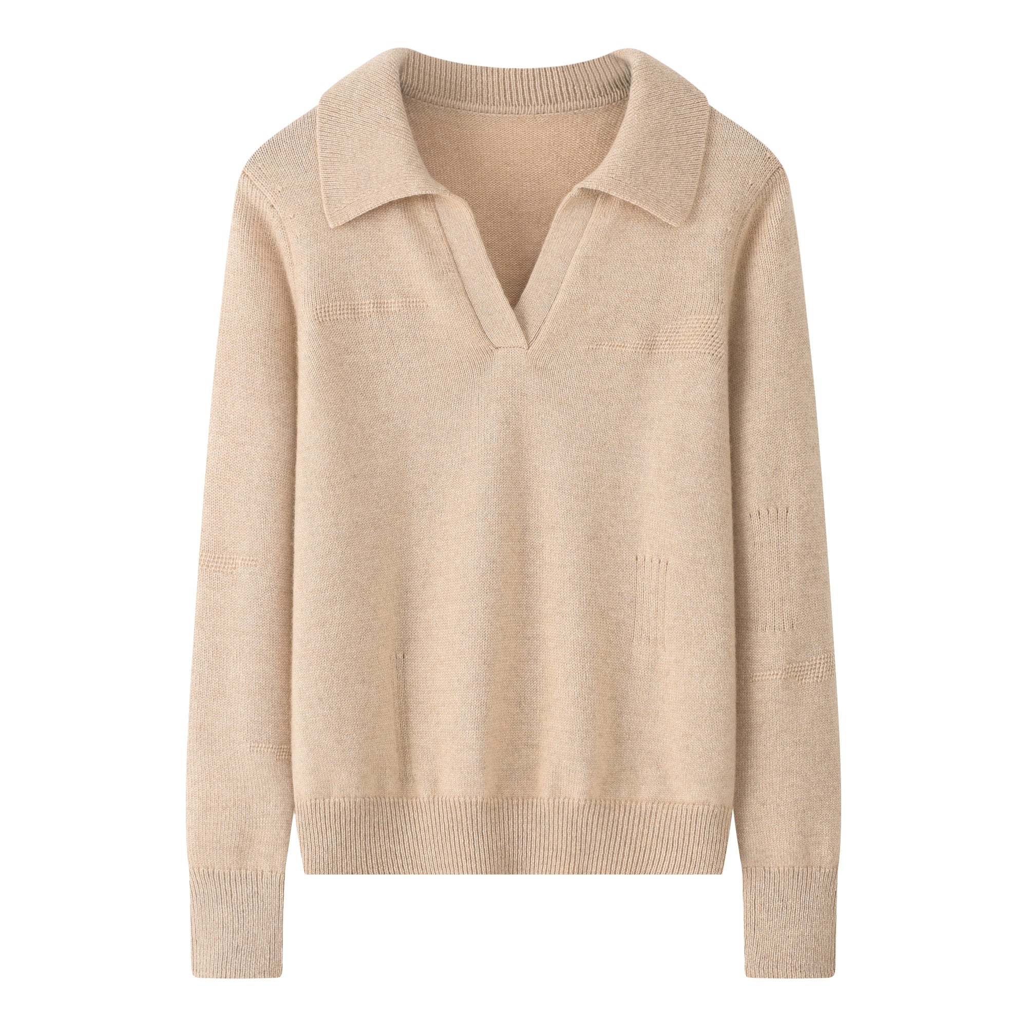 Lapel Thickened Floral Pullover