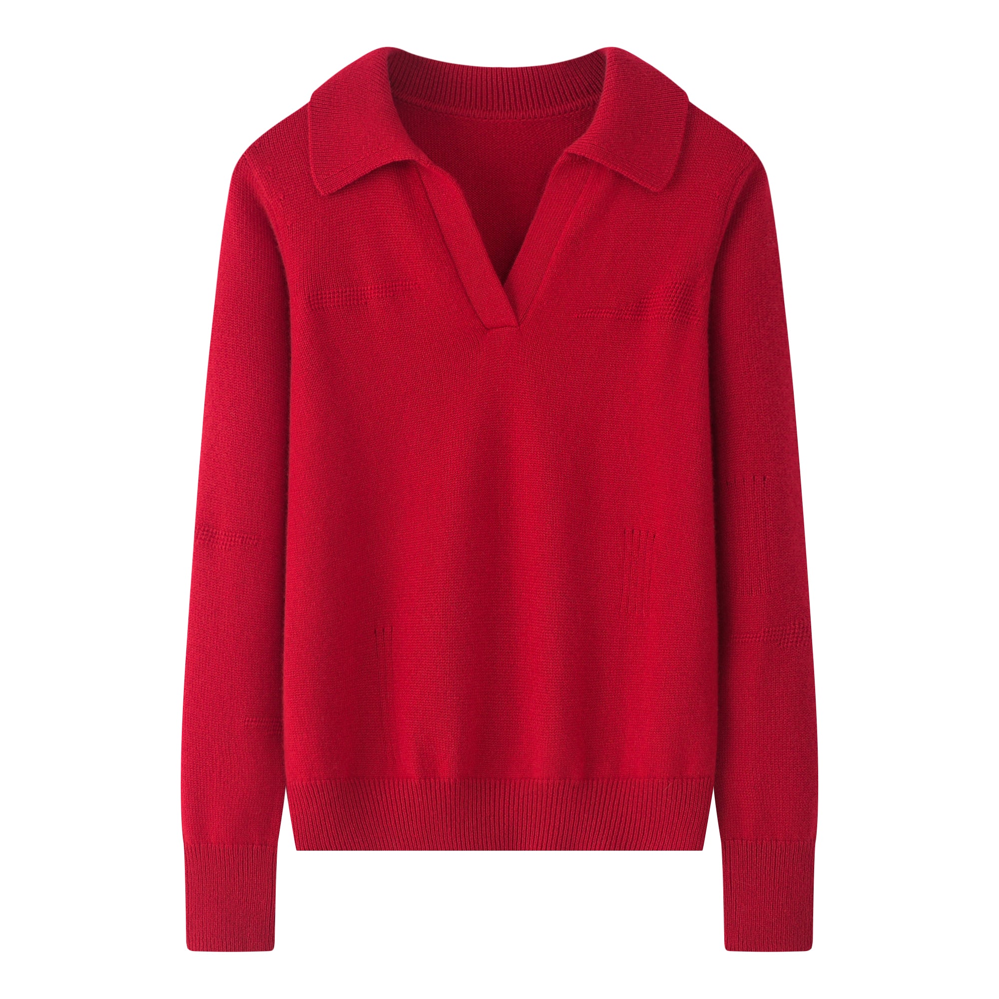 Lapel Thickened Floral Pullover