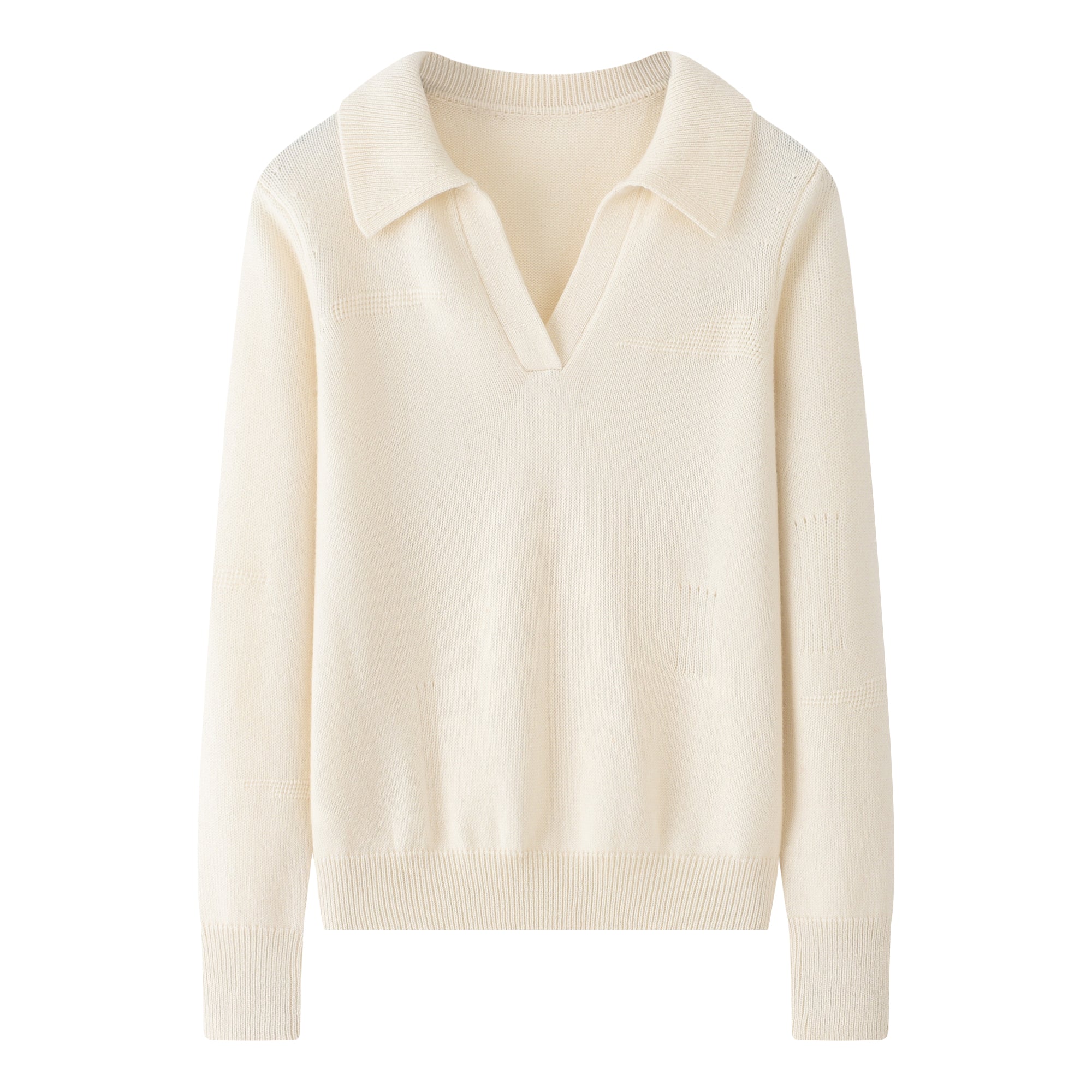 Lapel Thickened Floral Pullover