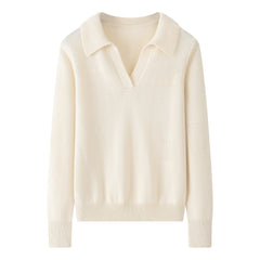 Lapel Thickened Floral Pullover
