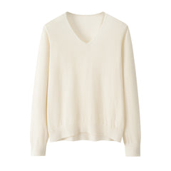 Worsted V-neck Pullover